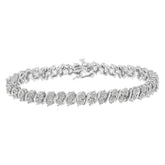 .925 Sterling Silver 2.0 Cttw Diamond S- Link Tennis Bracelet (I-J Color, I3 Clarity) - 7”