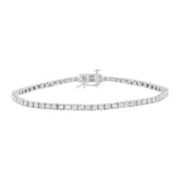 .925 Sterling Silver 1.0 cttw Miracle Set Round-Cut Diamond Tennis Bracelet (I-J Color, I3 Clarity) - 7.25"