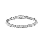 .925 Sterling Silver 1/10 Cttw Miracle Set Diamond Double Box Link Tennis Bracelet (I-J Color, I2-I3 Clarity) - Size 7.25"