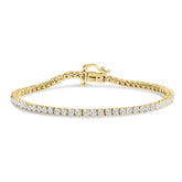 10K Yellow Gold 4.0 Cttw Natural Diamond Tennis Bracelet (K-L Color, I2-I3 Clarity) - 7.25 " Inches