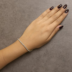 10K Yellow Gold 4.0 Cttw Natural Diamond Tennis Bracelet (K-L Color, I2-I3 Clarity) - 7.25 " Inches