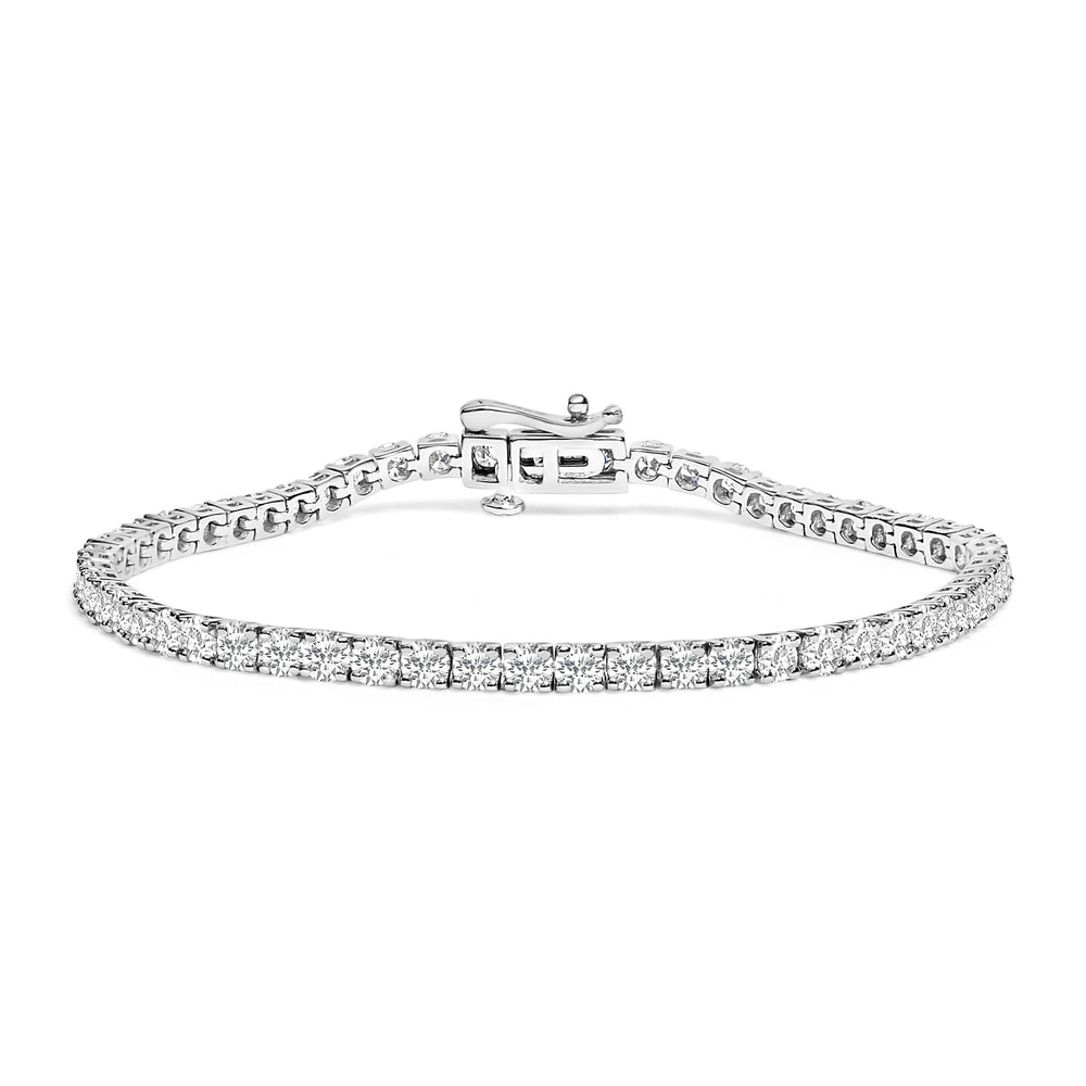 14K White Gold 6.00 Cttw Lab Grown Diamond Classic Tennis Bracelet - 7.25"
