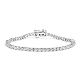14K White Gold 6.00 Cttw Lab Grown Diamond Classic Tennis Bracelet - 7.25"