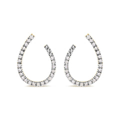 10K Yellow Gold 1/2 cttw Round-cut Diamond Hoop Earrings (H-I Color, I1-I2 Clarity)
