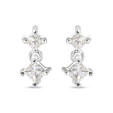 14K White Gold 1/2 cttw Princess Cut Diamond Earrings (H-I Color, SI1-SI2 Clarity)