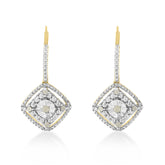 Sterling Silver Rose Diamond Dangle Earring (0.25 cttw, I-J Color, I2-I3 Clarity)