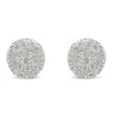 10k White Gold Diamond Cluster Stud Earrings (0.5 cttw, I-J Color, I2-I3 Clarity)
