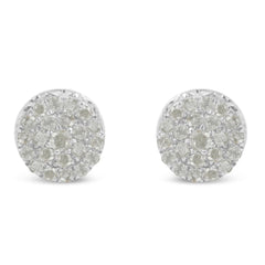 10k White Gold Diamond Cluster Stud Earrings (0.5 cttw, I-J Color, I2-I3 Clarity)
