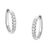 .925 Sterling Silver 1/4 Cttw Diamond Hoop Earrings (I-J Color, I3 Clarity)