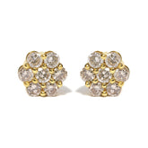 14K White Gold 4 cttw Diamond Flower Earring (H-I Clarity, SI2-I1 Color)