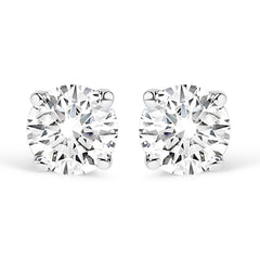 14K Gold 1.0 Cttw Lab Grown Diamond Solitaire Stud Earrings