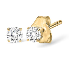 14K Gold 1.0 Cttw Lab Grown Diamond Solitaire Stud Earrings