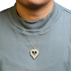 .925 Sterling Silver 3.00 Cttw Round Cut Diamond Cluster Heart 18" Pendant Necklace (K-L Color, I1-I2 Clarity)