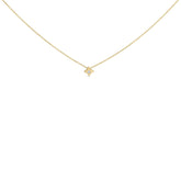 10K Gold 1/10 Cttw Bezel Set Solitaire Princess Cut Diamond Kite Shaped Pendent Necklace - 18" Inches
