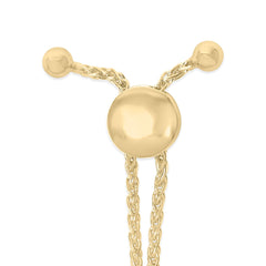 Gold Vermeil Diamond Accent Infinity Sign Lariat Bolo Bracelet