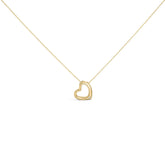 Gold Vermeil Diamond Accent Heart Pendant Necklace