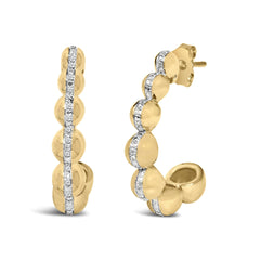 Gold Vermeil Diamond Accent Bold Earring