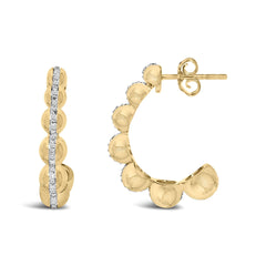 Gold Vermeil Diamond Accent Bold Earring