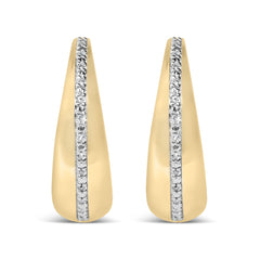 Gold Vermeil Diamond Accent Bold Hoop Earring