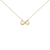 Gold Vermeil Diamond Accent Infinity Heart Pendant Necklace