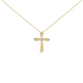 Gold Vermeil Diamond Accent Cross Pendant Necklace