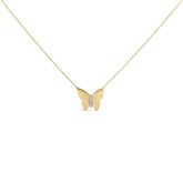 Gold Vermeil Diamond Accent Butterfly Pendant Necklace