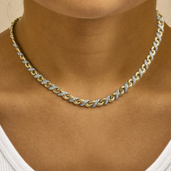 10K Yellow Gold 1 cttw Diamond Riviera Statement Pendant Necklace (J-K, I2-I3)