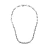 IGI Certified 14K Gold 8.0 Cttw Pave Set Round-Cut Diamond Cluster Graduating Riviera Statement Necklace (H-I Color, I1 Clarity)