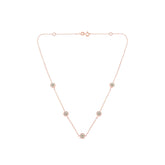 Sterling Silver Diamond Station Necklace (1/2 cttw, K-L Color, I2-I3 Clarity)