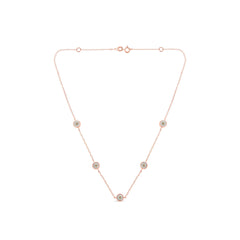 Sterling Silver Diamond Station Necklace (1/2 cttw, K-L Color, I2-I3 Clarity)