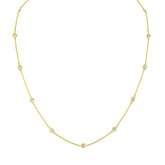 14K Gold Diamond Station Necklace (1 1/10 cttw, H-I Color, VS2-SI1 Clarity)