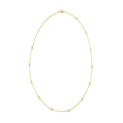 14K Gold Diamond Station Necklace (1 1/10 cttw, H-I Color, VS2-SI1 Clarity)
