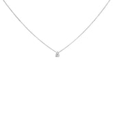 14K White Gold Pear Shape Lab Grown Diamond Solitaire Pendant Necklace (F-G Color, VS2-SI1 Clarity)
