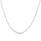 14K White Gold 10.0 Cttw Graduated Lab-Grown Diamond Tennis Necklace (F-G Color, VS2-SI1) - 18" Inches