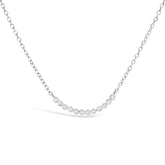 .925 Sterling Silver Diamond Accent Curved Bar Necklace- 18"