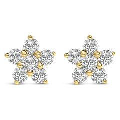 10K Gold 1/2 Cttw Lab Grown Diamond Star Stud Earrings