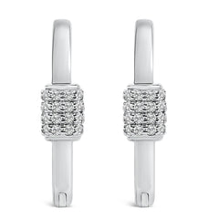 10K Gold 3/8 Cttw Lab Grown Diamond Heart Shaped Huggie Hoop Earrings