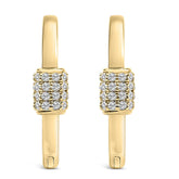 10K Gold 3/8 Cttw Lab Grown Diamond Heart Shaped Huggie Hoop Earrings