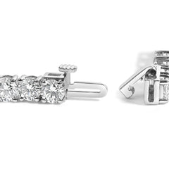 IGI Certified 14K White Gold 11.0 Cttw Lab Grown Diamond Tennis Bracelet