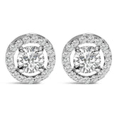 Men's 14K White Gold 1 3/4 Cttw Lab Grown Diamond Halo Cufflink