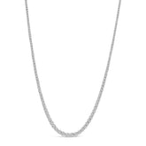 14K White Gold 16.00 Cttw Lab Grown Diamond Graduated Riviera Tennis Necklace - 17 inch