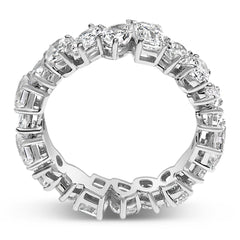 14K White Gold 3 1/3 Cttw Lab Grown Multi Shape Diamond Eternity Band Ring - Size 6