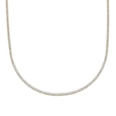 14K Yellow Gold 12.0 Cttw Lab Grown Diamond Tennis Necklace