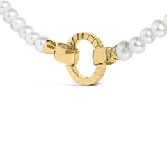 18K Yellow Gold Vermeil Pearl Strand Infinity Necklace