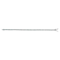 14K White Gold 4.0 Cttw Alternating White and Blue Lab Grown Diamond Tennis Bracelet - 7" inches