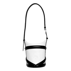 Alexander McQueen Curve Soft Ivory Leather Bucket Bag