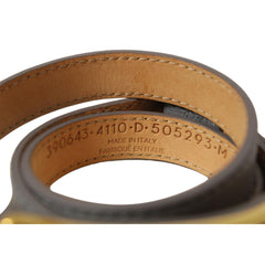Balenciaga Arena Wrap Bracelet Bleu Acier Shiny Goat Leather Small