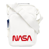 Balenciaga NASA Logo White Nylon Phone Holder Crossbody Bag