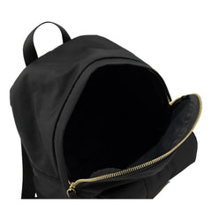 Fendi Baguette Black Nylon Small Backpack Travel Bag Gold Logo