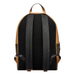 Fendi Diagonal FF Logo Backpack Black Canvas Leather Trim
